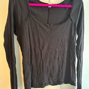 Woman’s Free People Black Long Sleeve Top size large